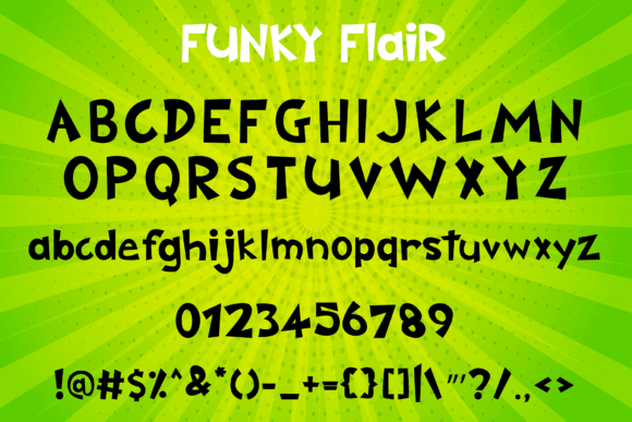 Funky Flair Font PNG with transparent background - Preview 3