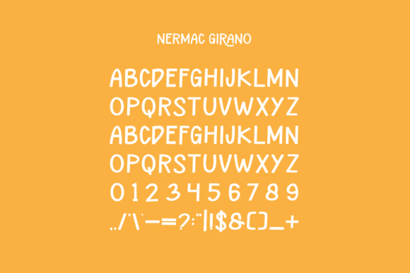 Nermac Girano Font font preview - 2