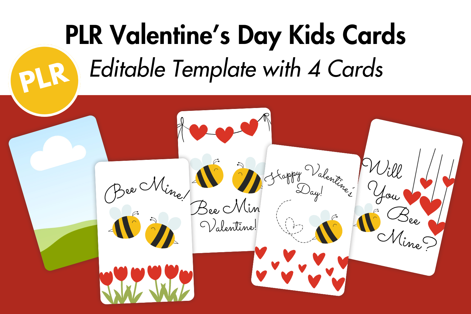 PLR Kids Valentine's Day Cards Template