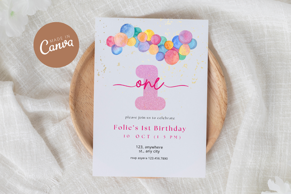 Pastel Birthday Invitation Canva