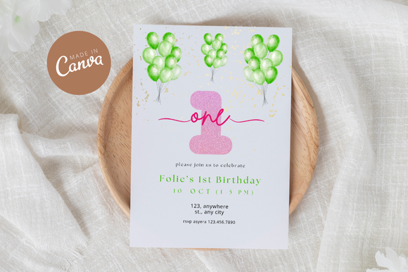 Pastel Birthday Invitation Canva