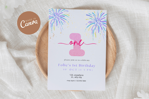 Pastel Birthday Invitation Canva