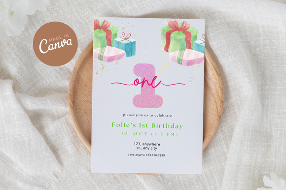 Pastel Birthday Invitation Canva