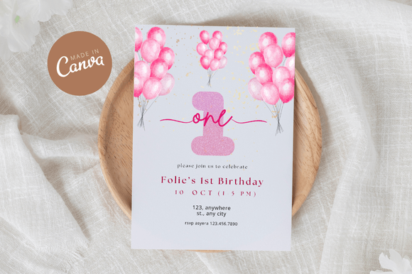 Pastel Birthday Invitation Canva