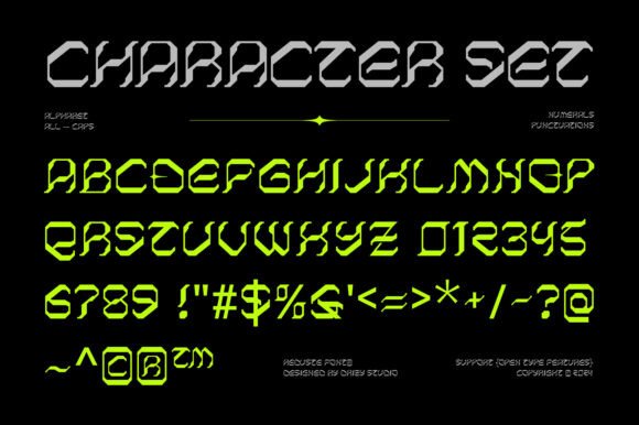 Reduste Font PNG with transparent background - Preview 3