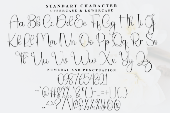 Simple Embroidey Font PNG with transparent background - Preview 4