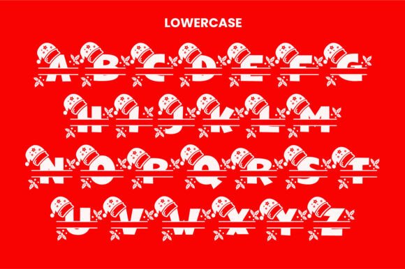 Big Santa Hat Font PNG with transparent background - Preview 4