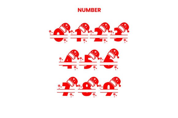 Big Santa Hat Font PNG with transparent background - Preview 5
