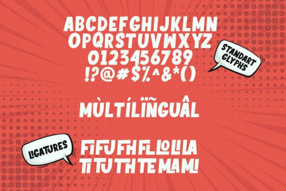 Comical Romance Font PNG with transparent background - Preview 5