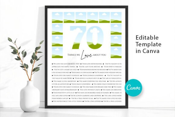 Editable 70 Reasons We Love You