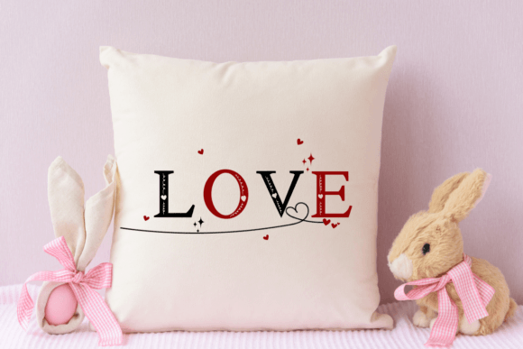 Heart Line Valentine Font PNG with transparent background - Preview 1