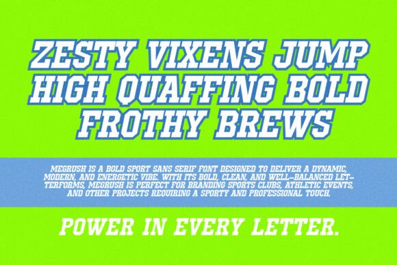 Megrush Font PNG with transparent background - Preview 1