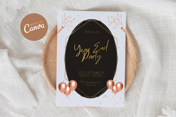 New Year Invitation Canva