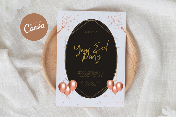 New Year Invitation Canva