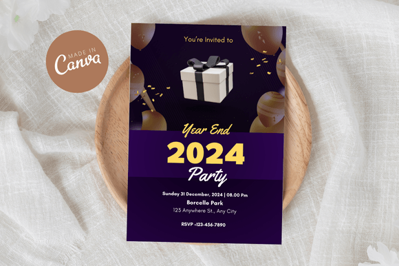 New Year Invitation Canva