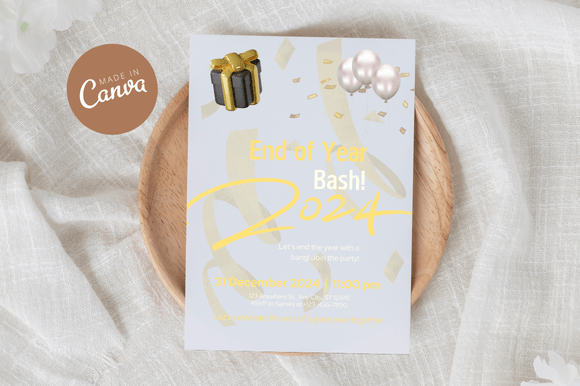 New Year Invitation Canva