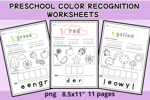 Preschool Color Recognition Worksheets