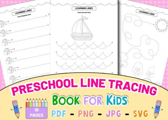 Preschool Line Tracing Worksheets Prek
