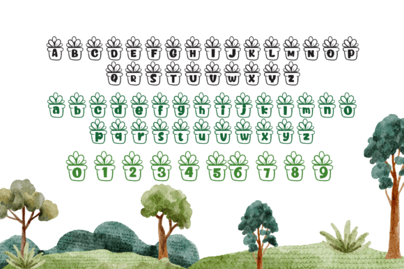 Seedling Font PNG with transparent background - Preview 1
