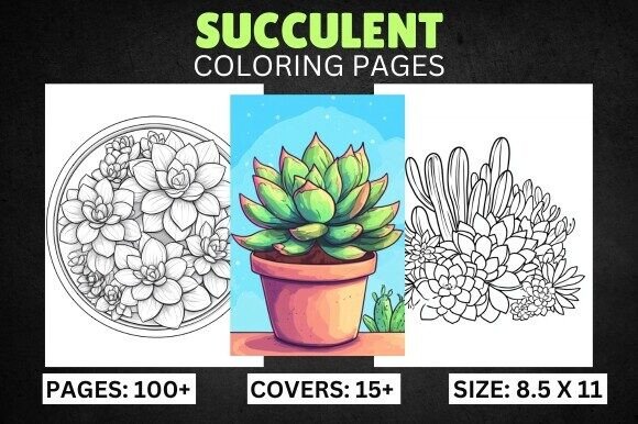 100+ Succulent Coloring Pages
