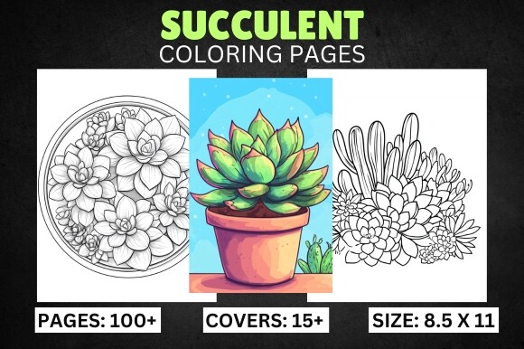 100+ Succulent Coloring Pages