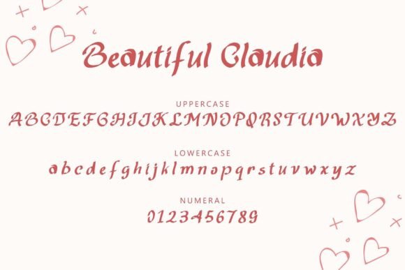 Beautiful Claudia Font - Preview 4