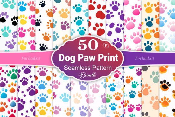 Dog Paw Seamless Pattern Graphic by Forhadx5 · Creative Fabrica