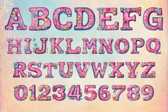 Flower Spring Font - Preview 1