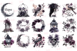 Gothic Spring Clipart Graphic by Markicha Art · Creative Fabrica