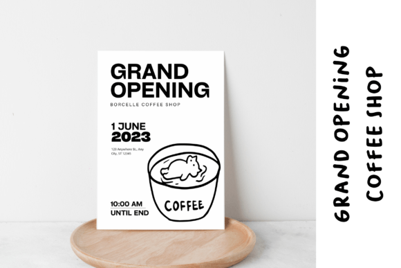 Grand Opening Coffee Shop Flyer Template
