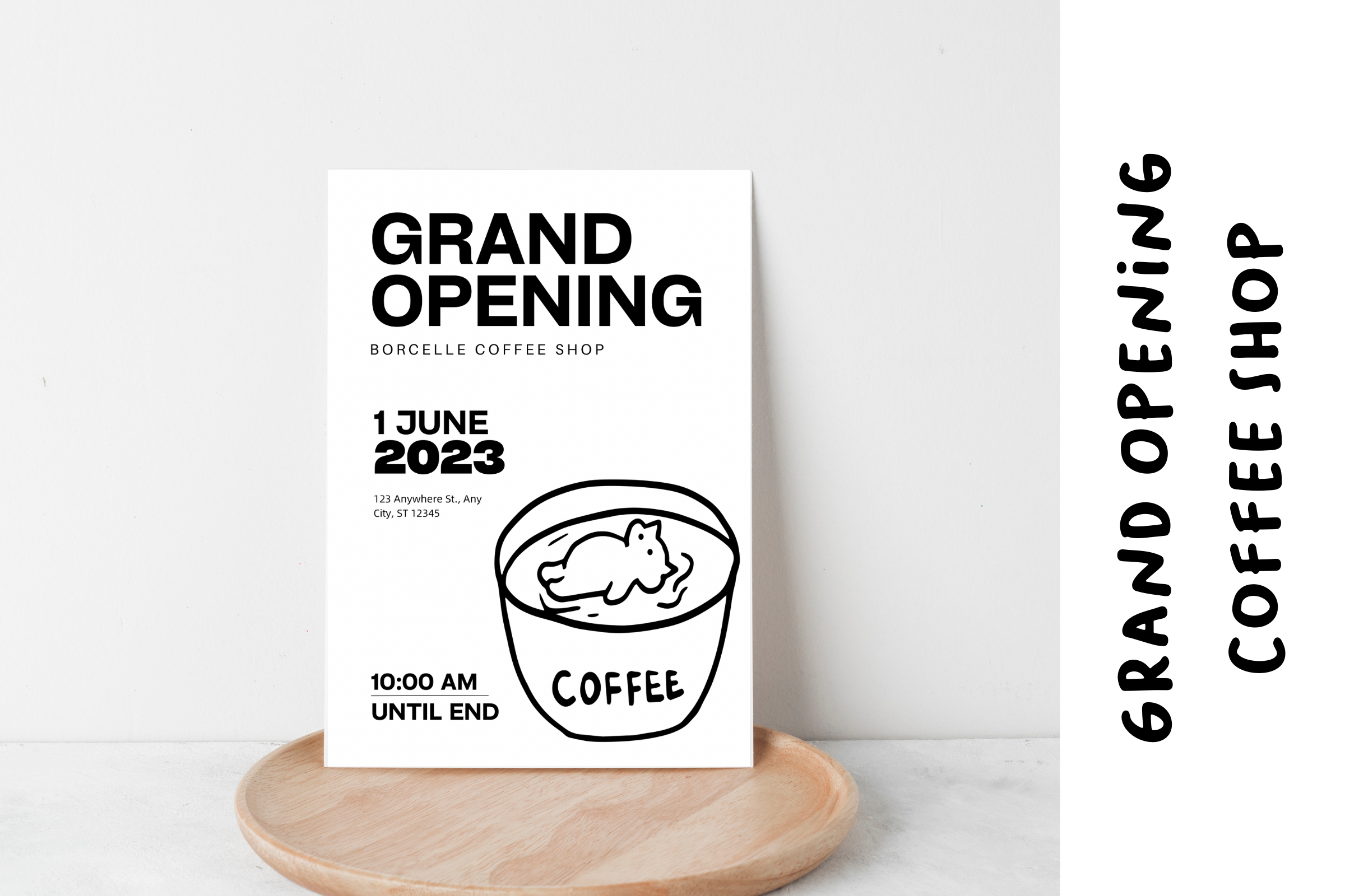 Grand Opening Coffee Shop Flyer Template