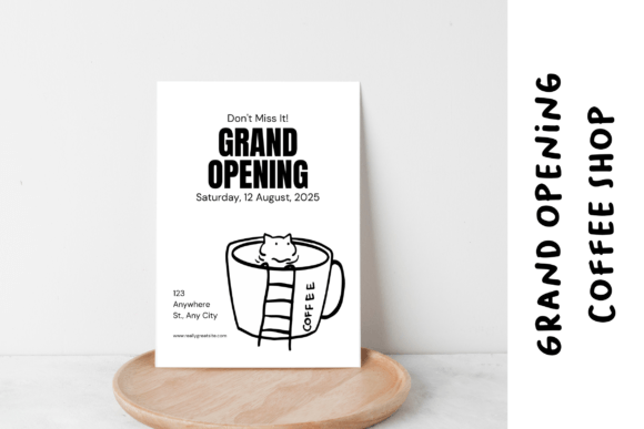 Grand Opening Coffee Shop Flyer Template
