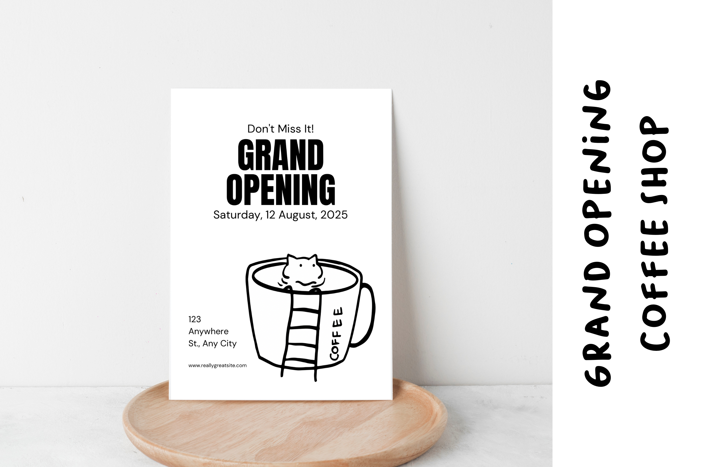 Grand Opening Coffee Shop Flyer Template