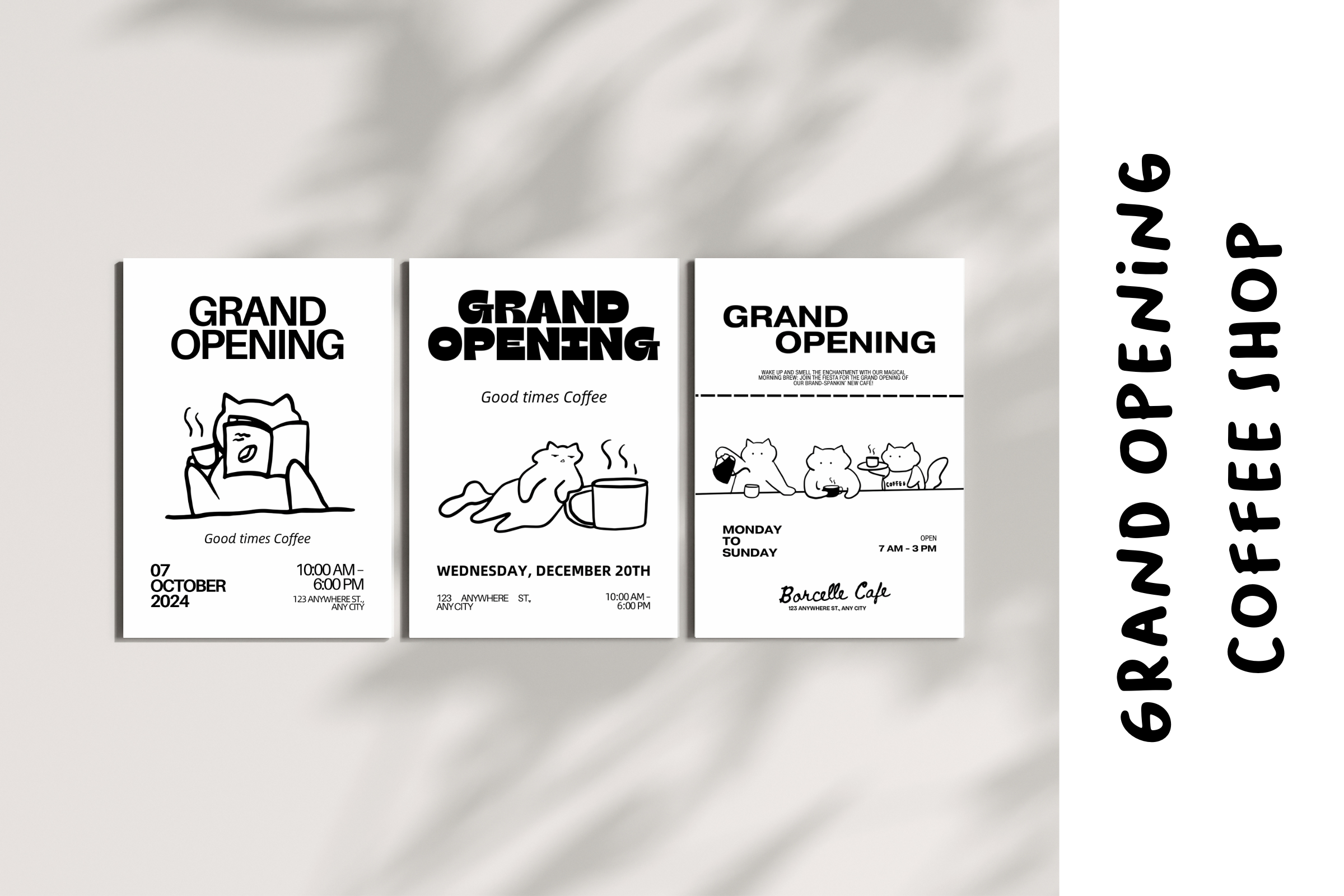 Grand Opening Coffee Shop Flyer Template