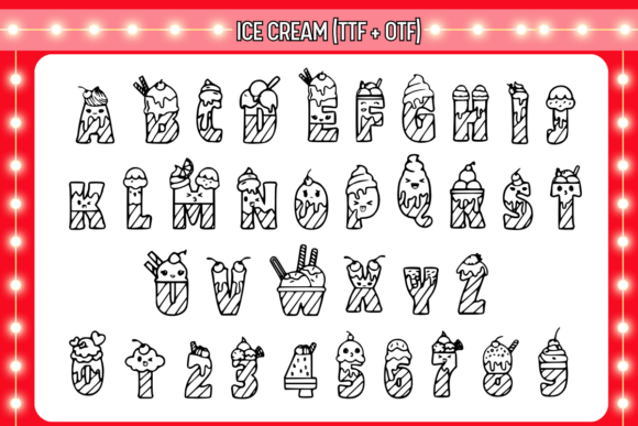 Ice Cream Font - Preview 1