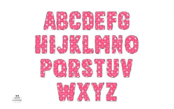 Love Valentine's Paper Plane Font PNG with transparent background - Preview 2