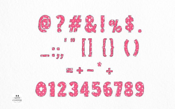 Love Valentine's Paper Plane Font PNG with transparent background - Preview 3