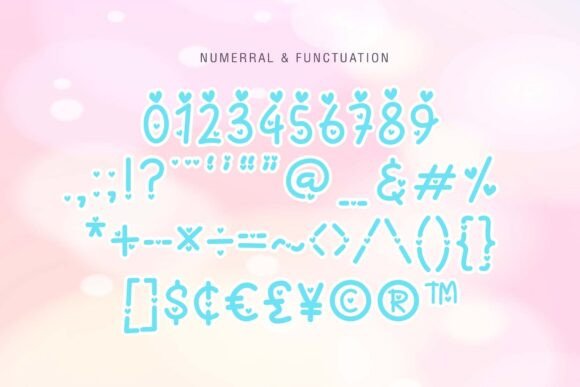 Mini Love Font PNG with transparent background - Preview 6