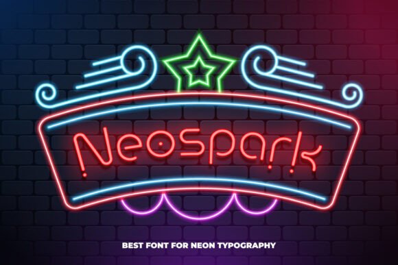 Neospark Font PNG with transparent background - Preview 1