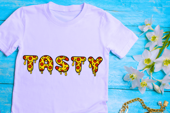 Pizza Font PNG with transparent background - Preview 4