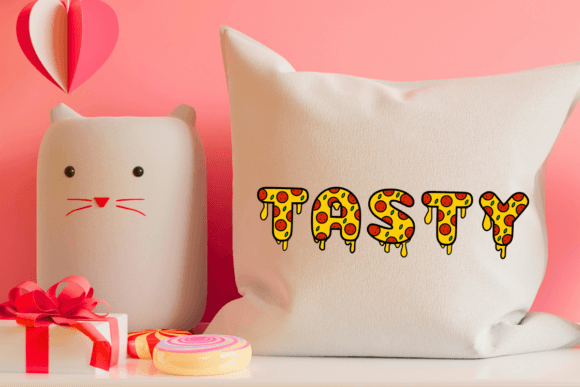 Pizza Font PNG with transparent background - Preview 5