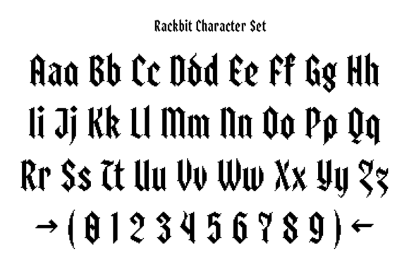 Rackbit Font PNG with transparent background - Preview 1