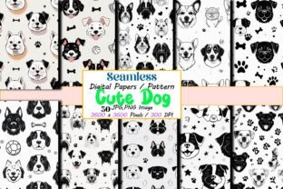 Seamless Cute Dog Pattern Papers Graphic by Bundle · Creative Fabrica
