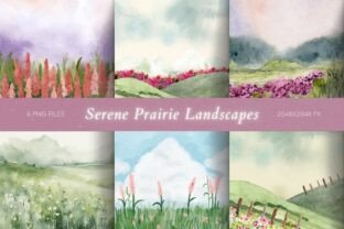 Serene Prairie Landscapes Graphic by All_Design98 · Creative Fabrica