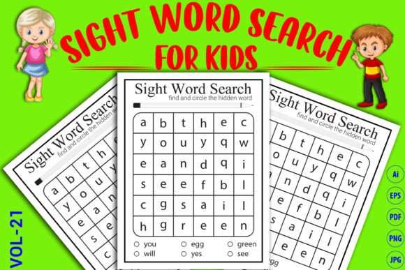 Sight Word Worksheet for Child Practice Graphic by Self Graphics House ...