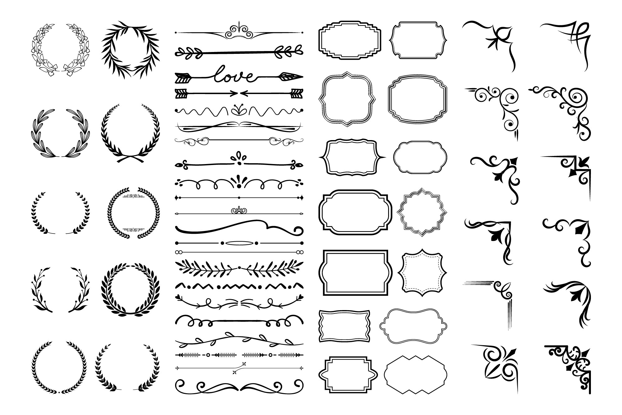 Vintage Calligraphic Elements.