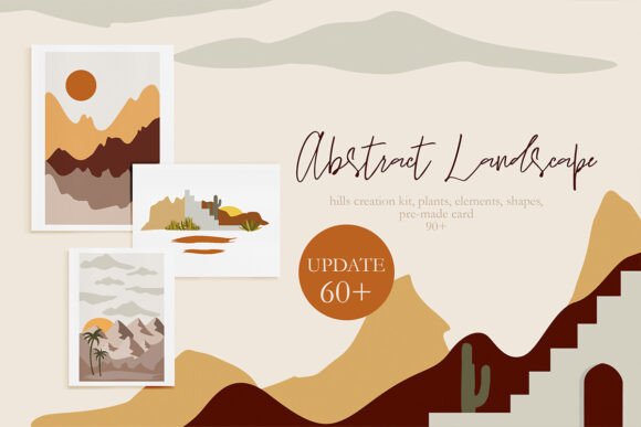 Abstract Landscape Creation Kit Graphics