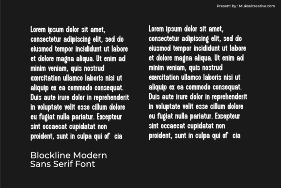 Blockline Font - Preview 3
