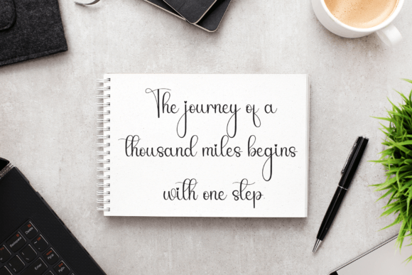 Diary Beauty Font PNG with transparent background - Preview 2