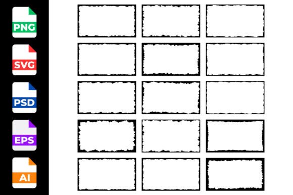 Grunge Frames Rough Edge Border Png Svg